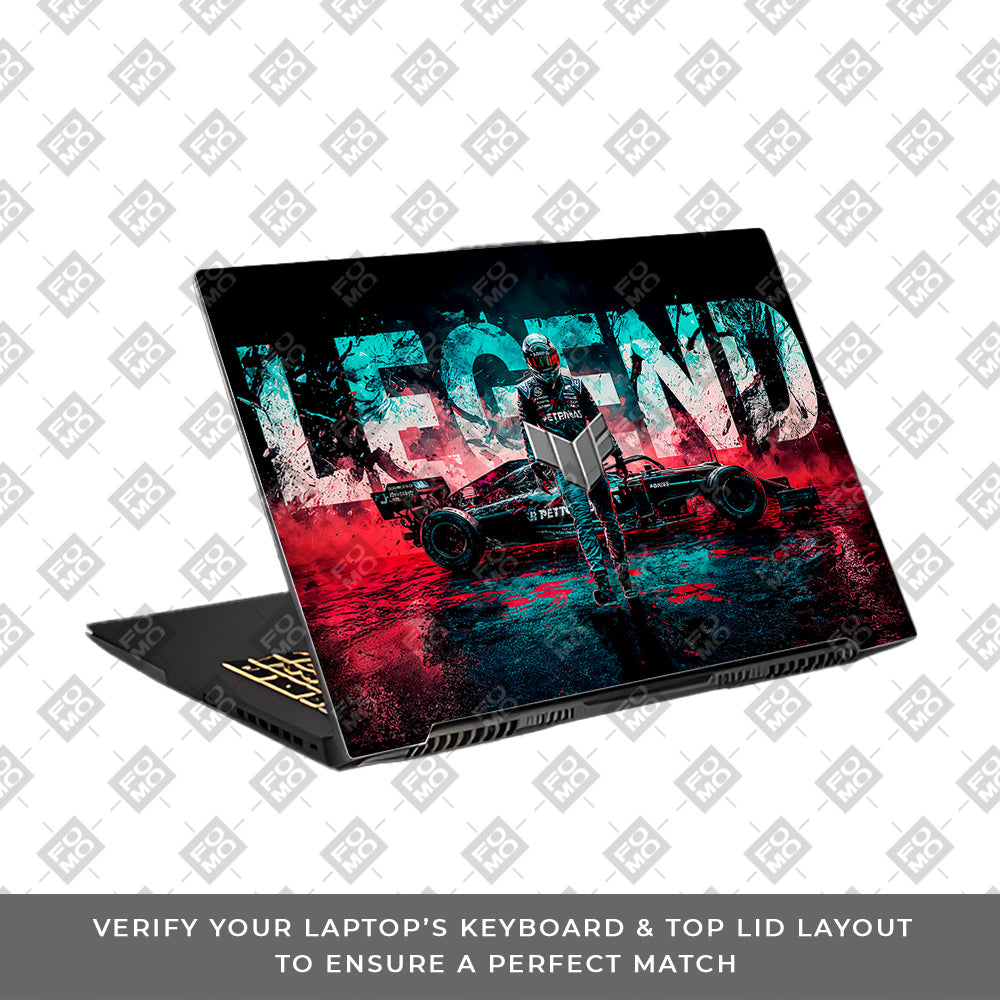 F1 Legend Racer Asus TUF Gaming F17 FX707Z Laptop Skin