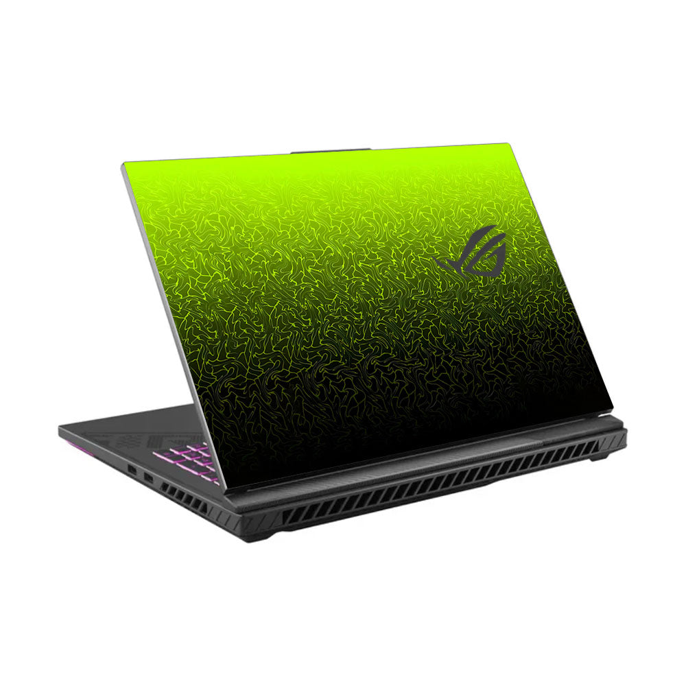 Lime Yellow to Black Gradient Asus ROG Strix G16 G614J Laptop Skin