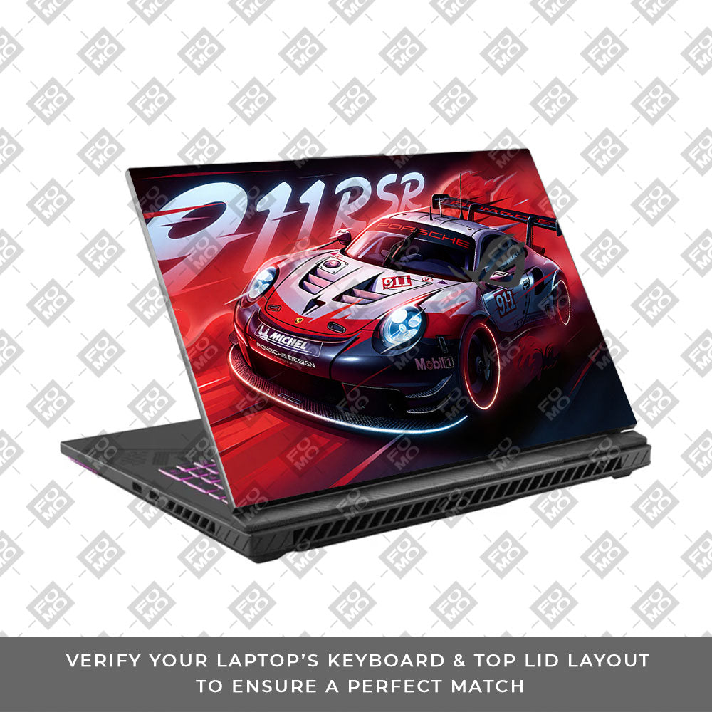 Porsche 911 RSR Asus ROG Strix G16 G614J Laptop Skin