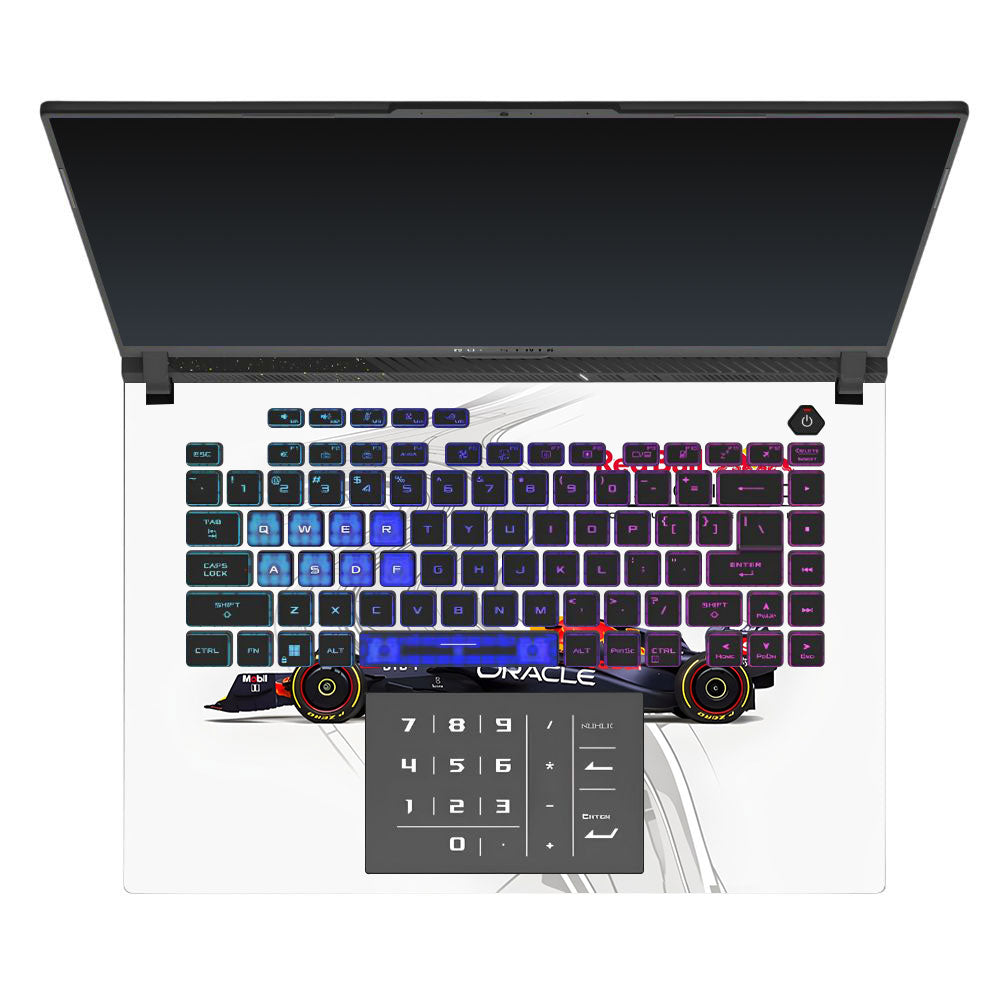 Red Bull Racing in Action Asus ROG Strix G16 G614J Laptop Skin