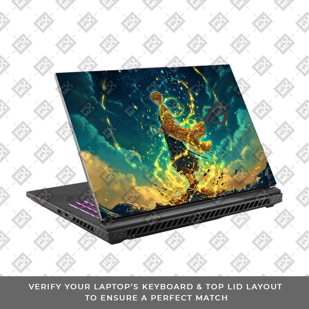 Zenitsu Thunder God Asus ROG Strix G16 G614J Laptop Skin