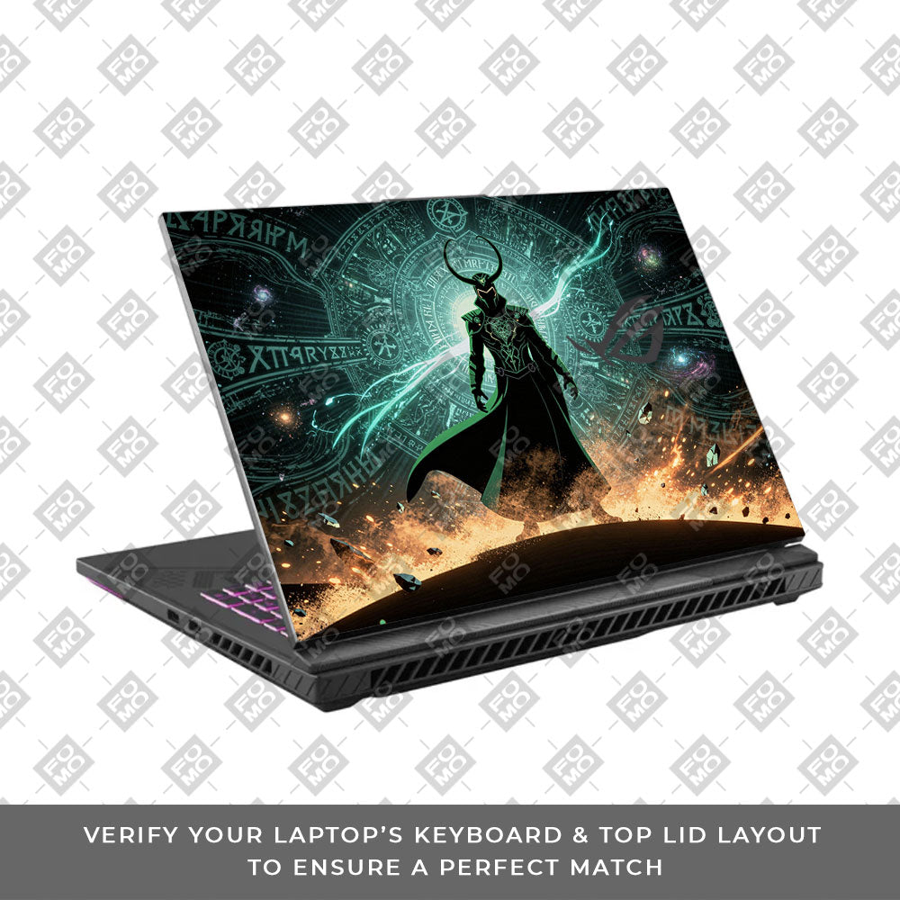 Loki God of Mischief Neon Asus ROG Strix G16 G614J Laptop Skin