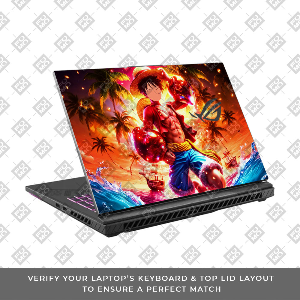 Luffy's Radiant Will Asus ROG Strix G16 G614J Laptop Skin