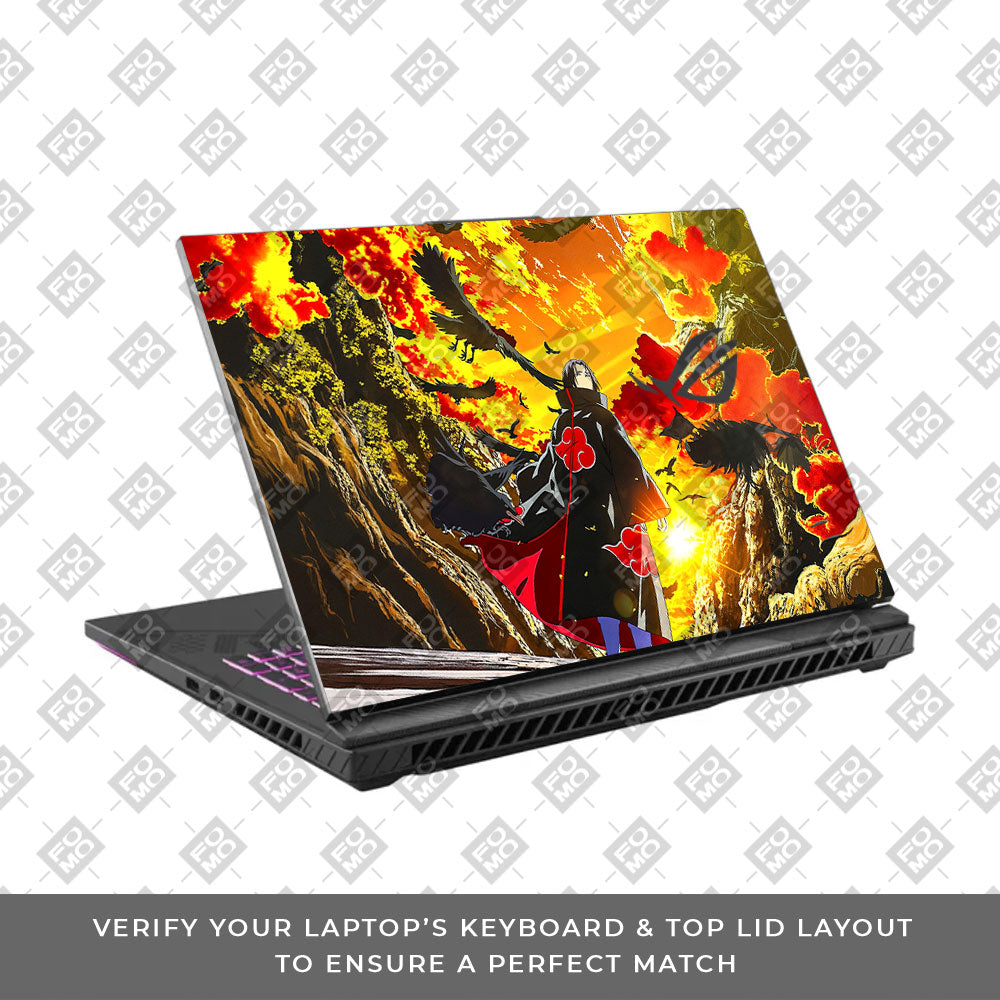 Itachi with Flock of Crows Asus ROG Strix G16 G614J Laptop Skin