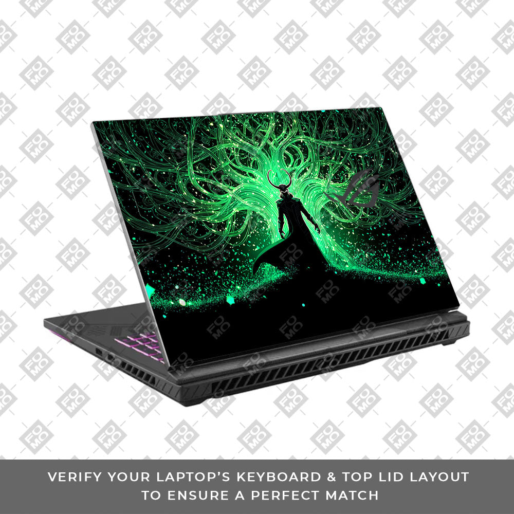 Loki God of Mischief Neon Asus ROG Strix G16 G614J Laptop Skin