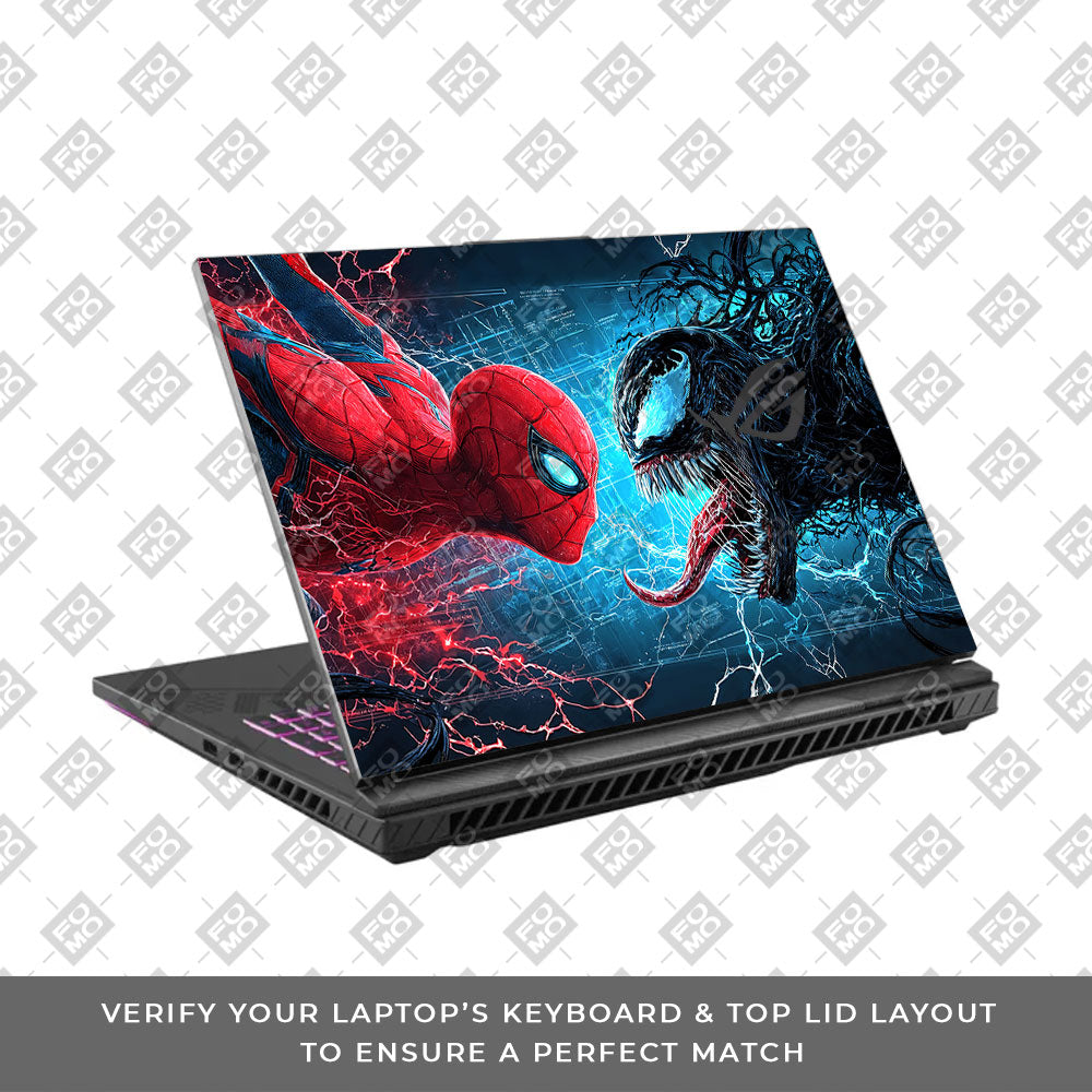 Spiderman vs Venom Showdown Asus ROG Strix G16 G614J 3D Laptop Skin
