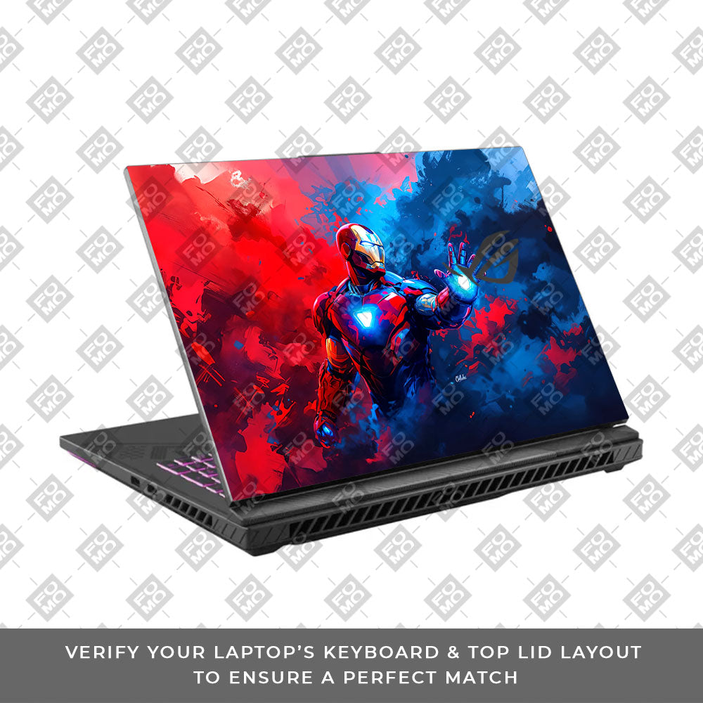 Iron Man Arc Reactor Power Asus ROG Strix G16 G614J Laptop Skin