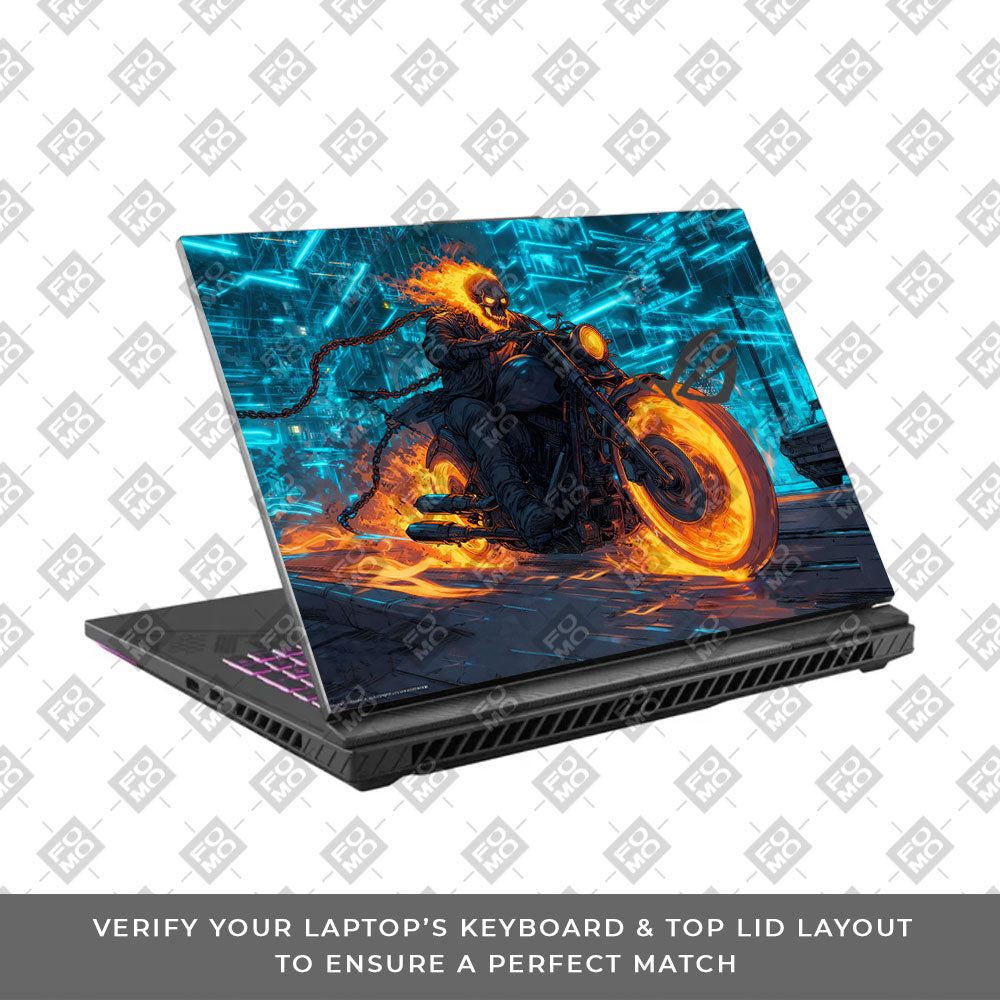 Hellfire Rider Asus ROG Strix G16 G614J Laptop Skin