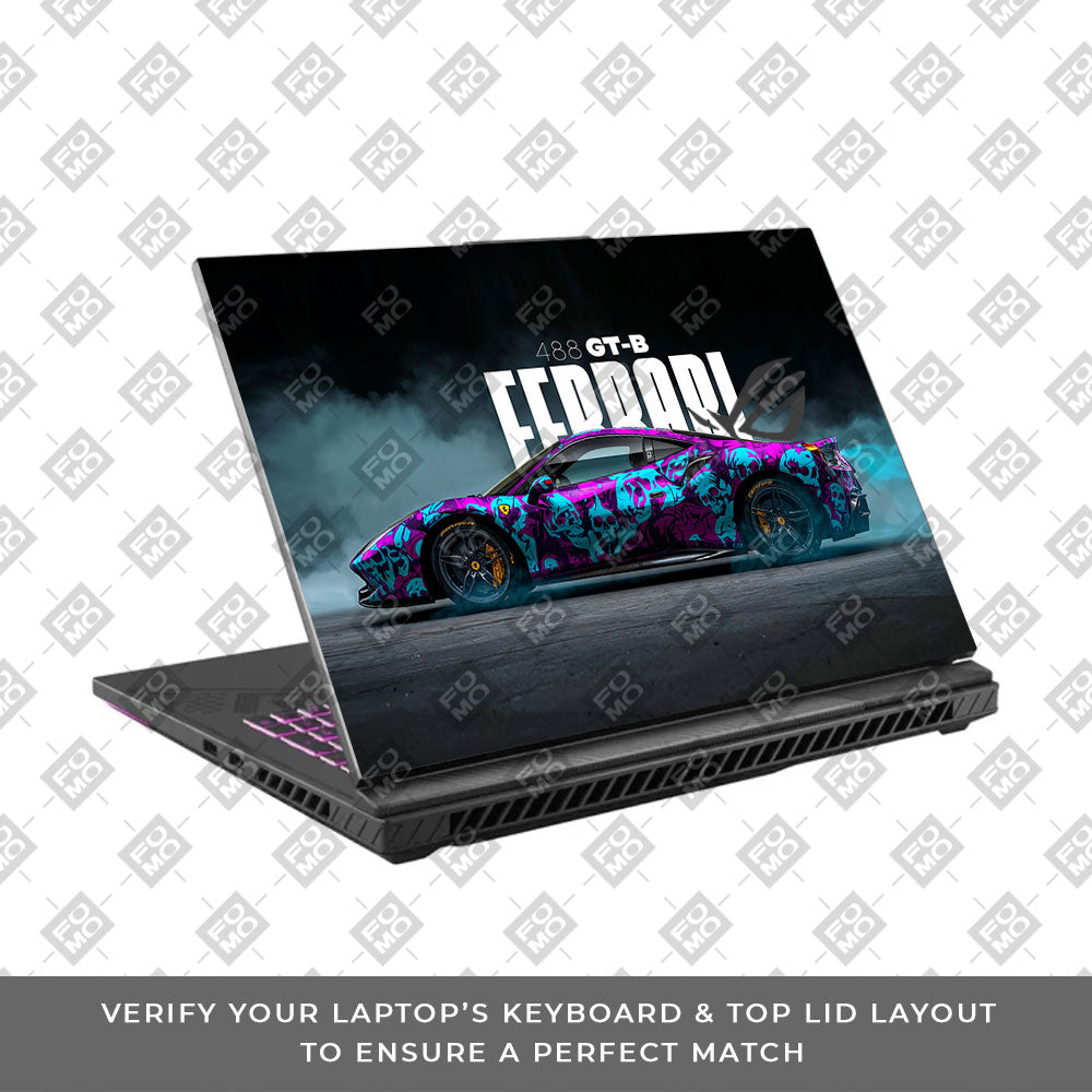 Psycho Drive Ferrari 488 Asus ROG Strix G16 G614J  Laptop Skin