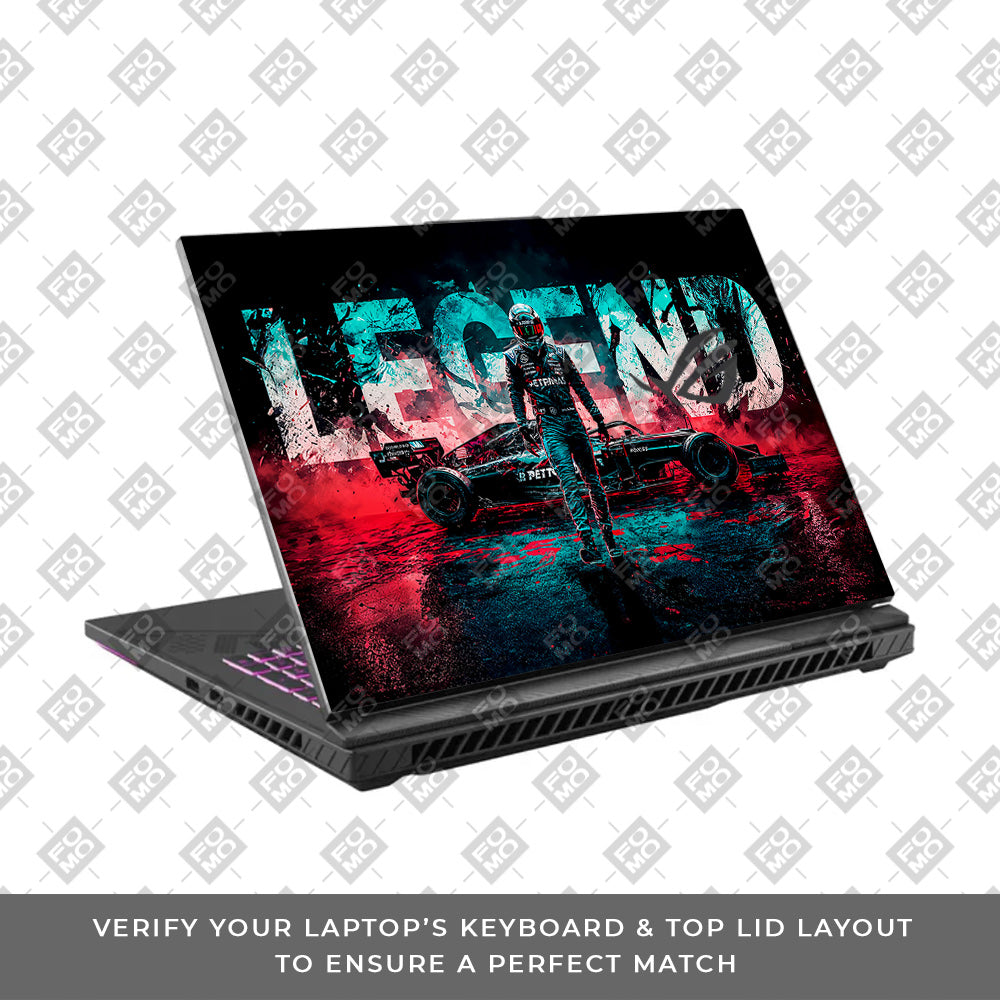 F1 Legend Racer Asus ROG Strix G16 G614J Laptop Skin