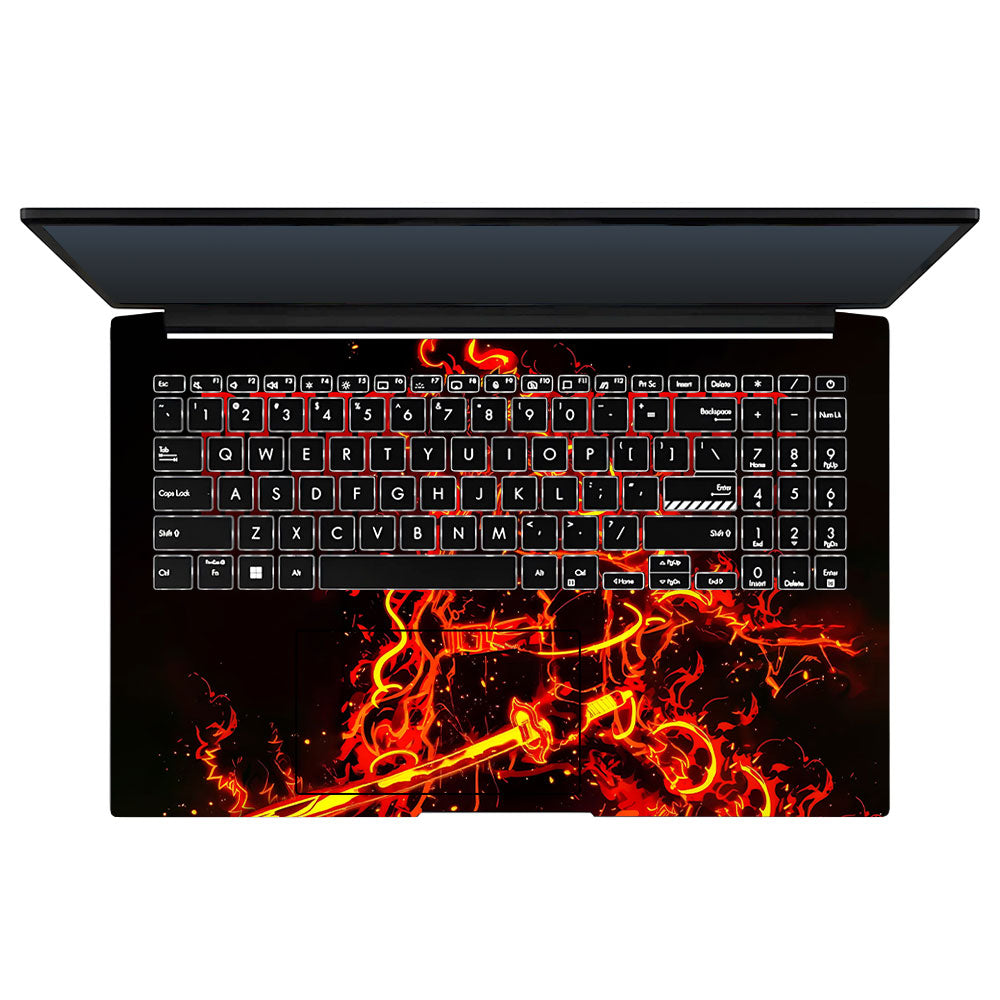Rengoku Blazing Inferno Asus Vivobook Pro 15 M6500QC & M6500QH Laptop Skin