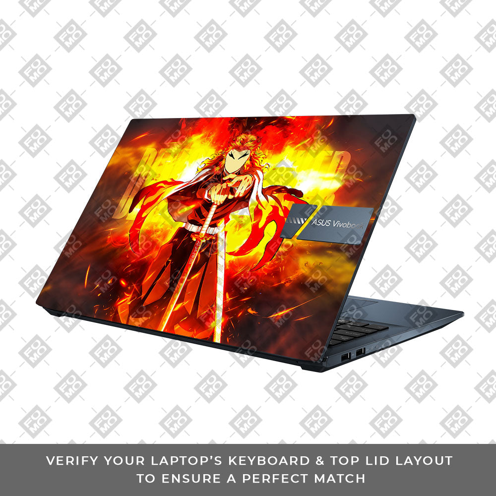 Flame Hashira Rengoku Asus Vivobook Pro 15 M6500QC & M6500QH Laptop Skin