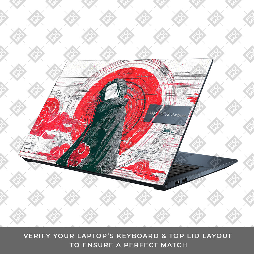 Itachi Uchiha Mark of the Akatsuki Asus Vivobook Pro 15 M6500QC & M6500QH Laptop Skin
