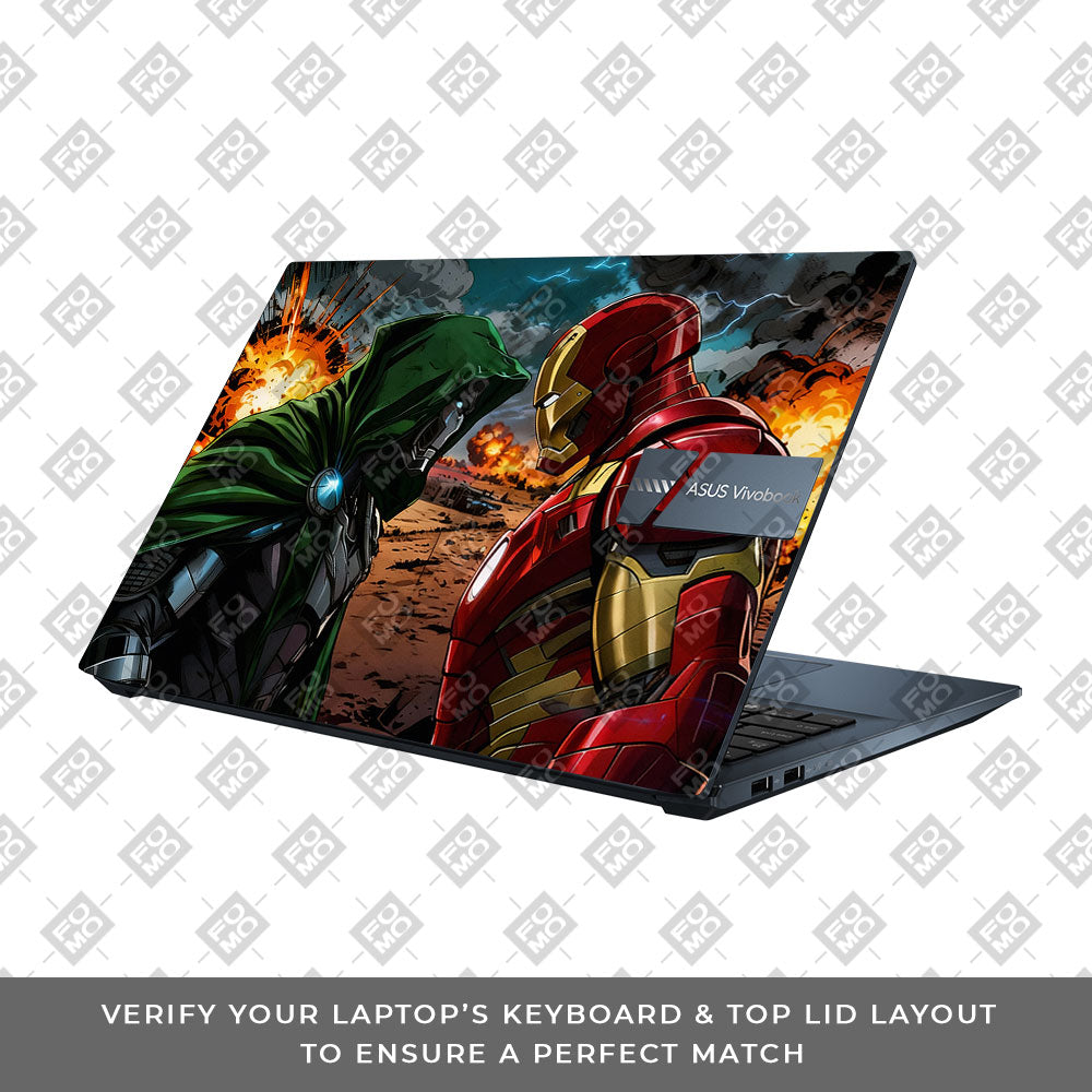 Iron Man vs Doom Asus Vivobook Pro 15 M6500QC & M6500QH 3D Laptop Skin