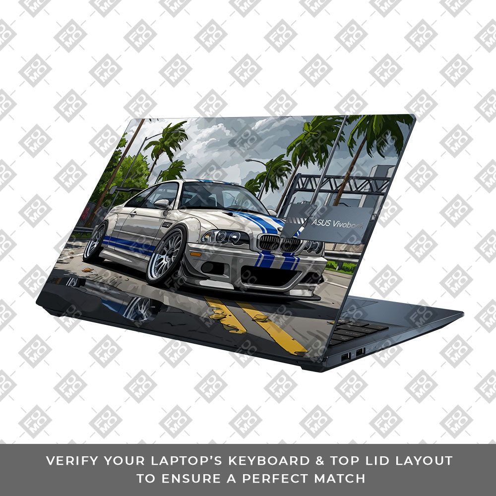 Street Icon BMW E46 Drift Legend Asus Vivobook Pro 15 M6500QC & M6500QH Laptop Skin