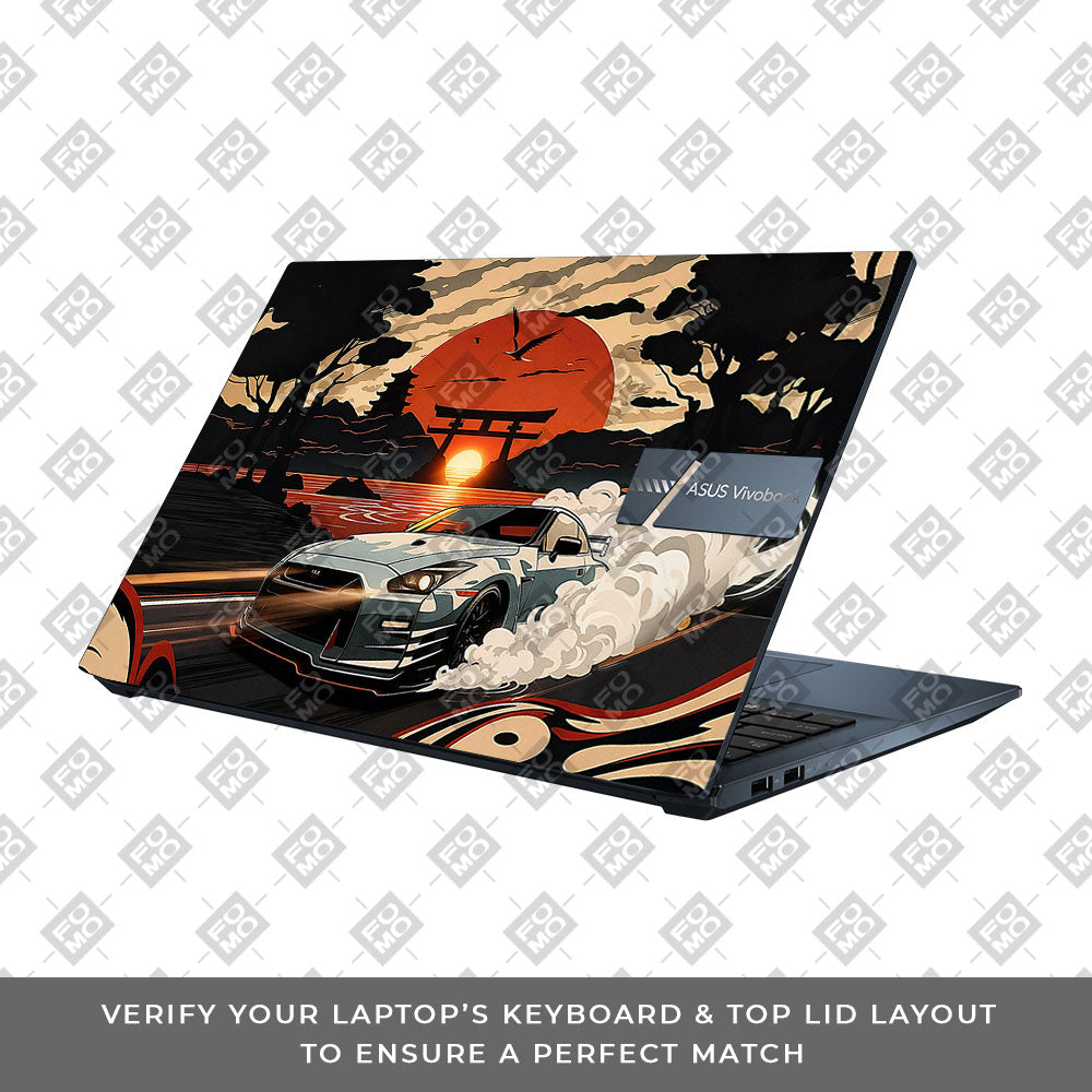 Samurai Rising Sun GTR Asus Vivobook Pro 15 M6500QC & M6500QH Laptop Skin