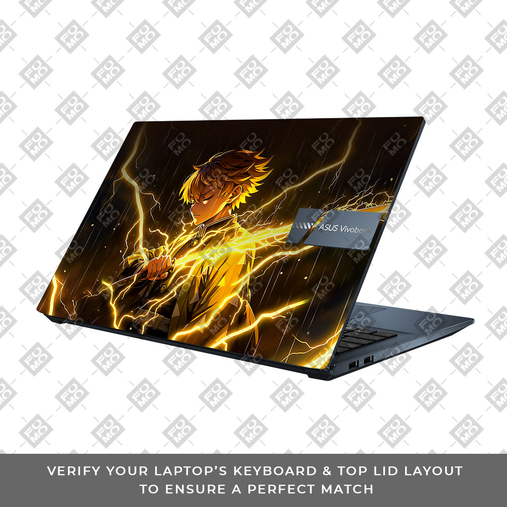 Thunder Soul Lightning Zenitsu Asus Vivobook Pro 15 M6500QC & M6500QH 3D Laptop Skin