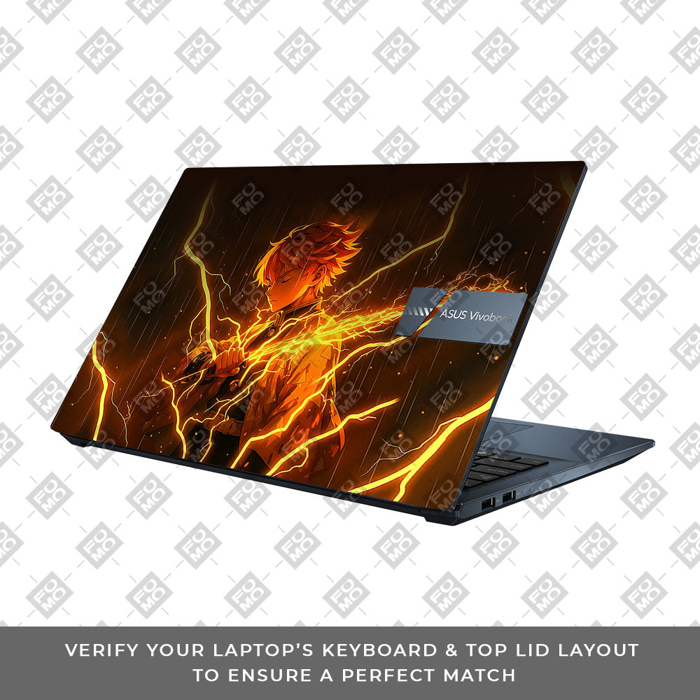 Thunder Soul Lightning Zenitsu Asus Vivobook Pro 15 M6500QC & M6500QH Laptop Skin