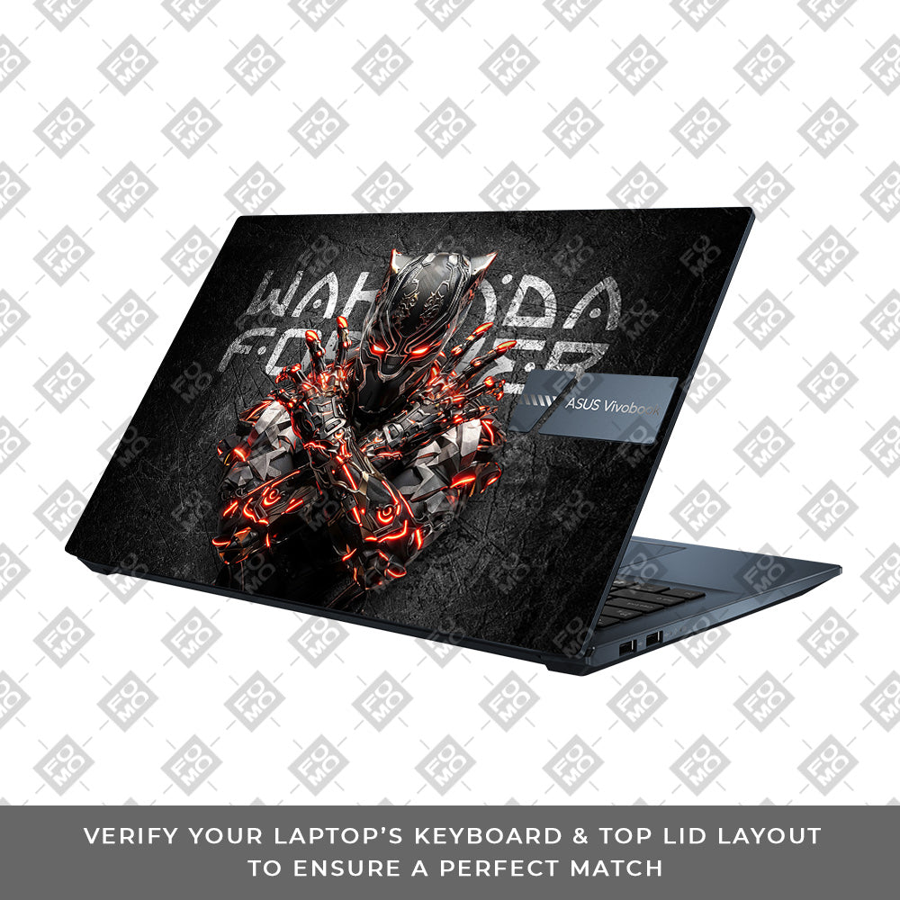 Black Panther Glowing Fury Asus Vivobook Pro 15 M6500QC & M6500QH Laptop Skin