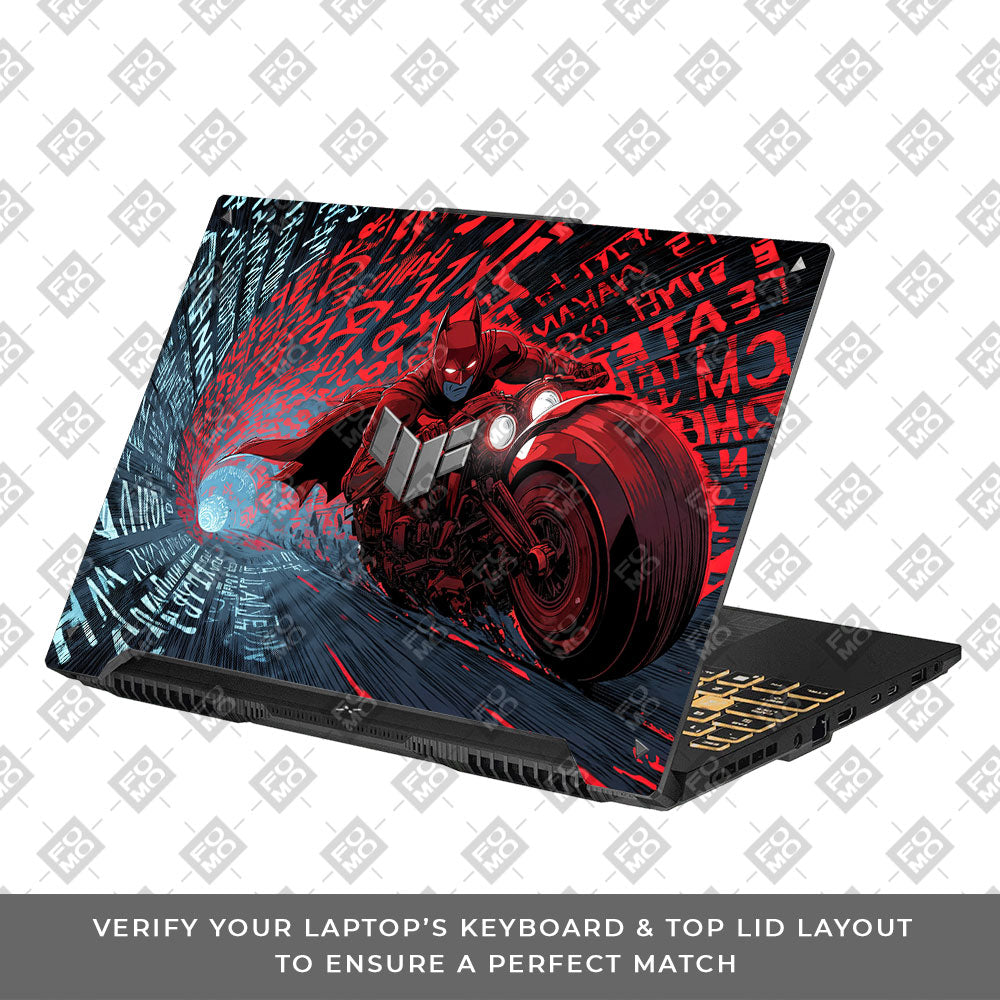 Dark Knight Overdrive Asus TUF Gaming F16 and TUF Gaming A16 3D Laptop Skin