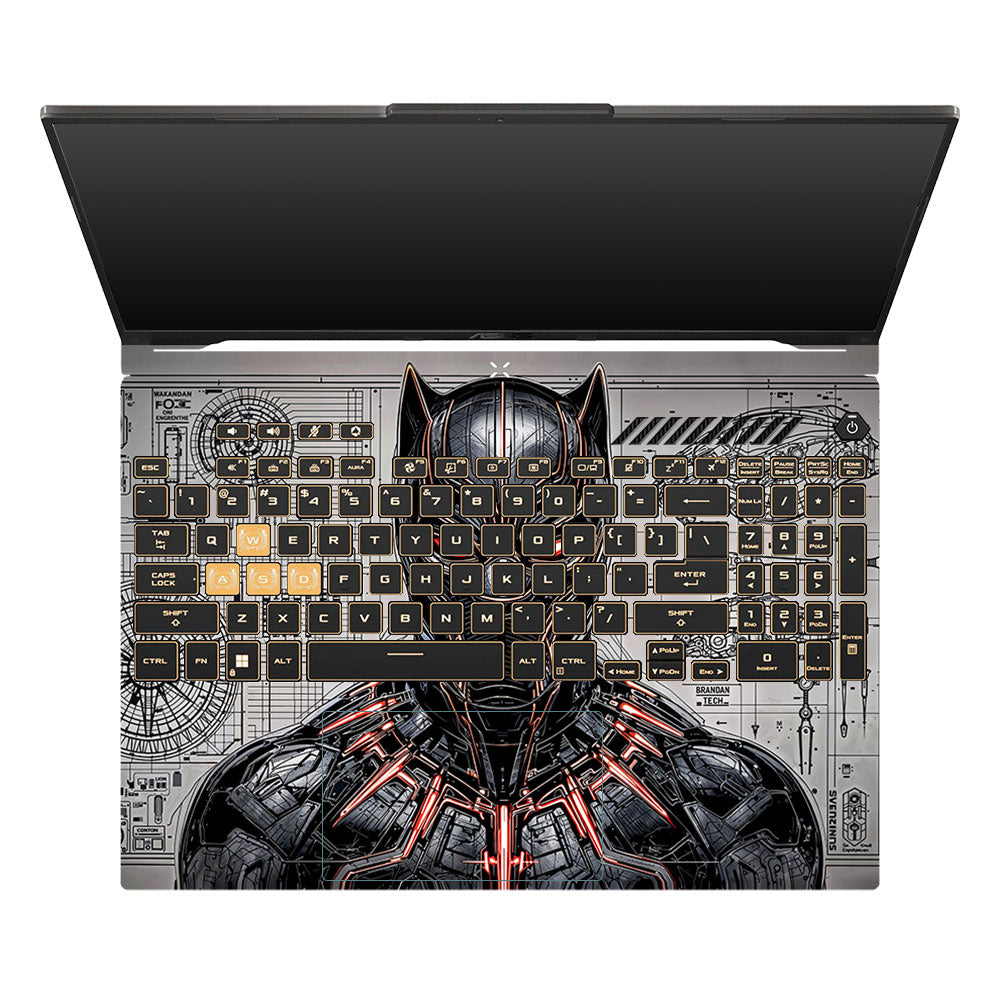 Black Panther Vibranium Tech Asus TUF Gaming F16 and TUF Gaming A16 3D Laptop Skin