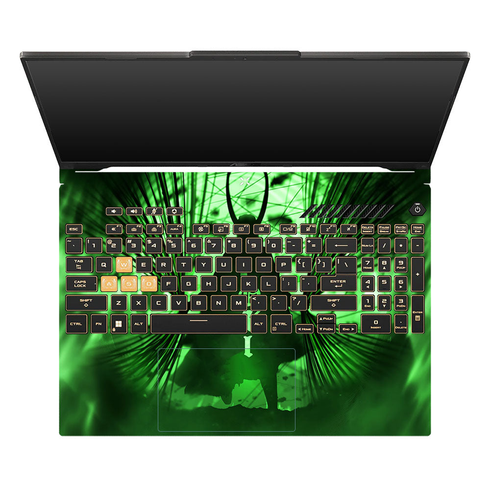 Loki's Green Aura Asus TUF F16 and A16 Laptop Skin