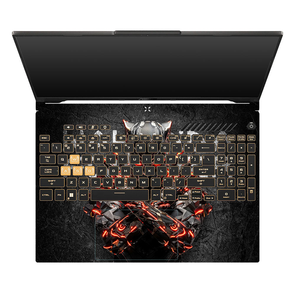 Black Panther Glowing Fury Asus TUF F16 and A16 Laptop Skin