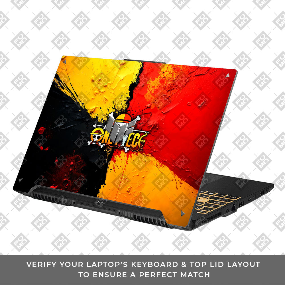 One Piece Paint Splash Asus TUF F16 and A16 Laptop Skin