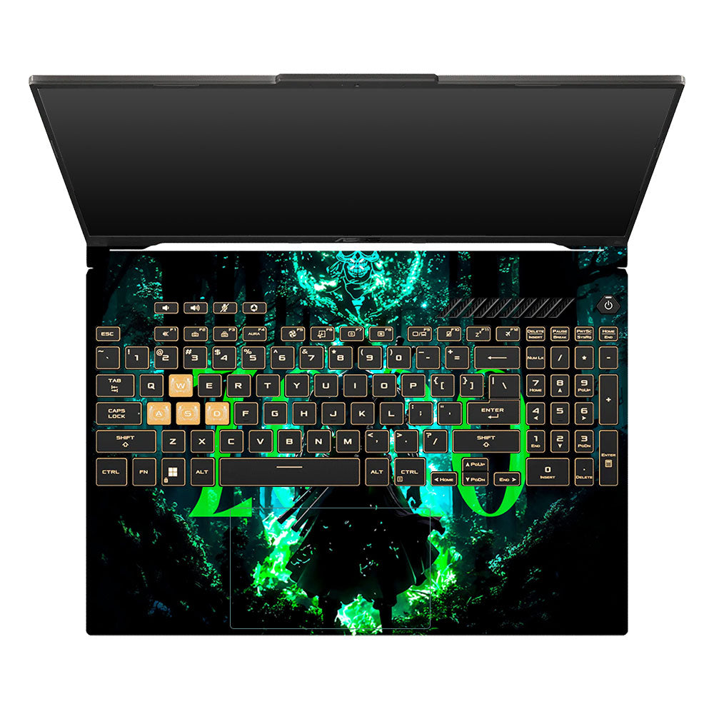 Zoro Green Aura Asus TUF F16 and A16 Laptop Skin