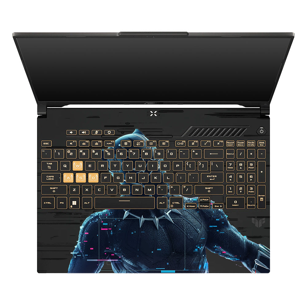 Transparent Glitchborne Panther Asus TUF Gaming F16 and TUF Gaming A16 Laptop Skin