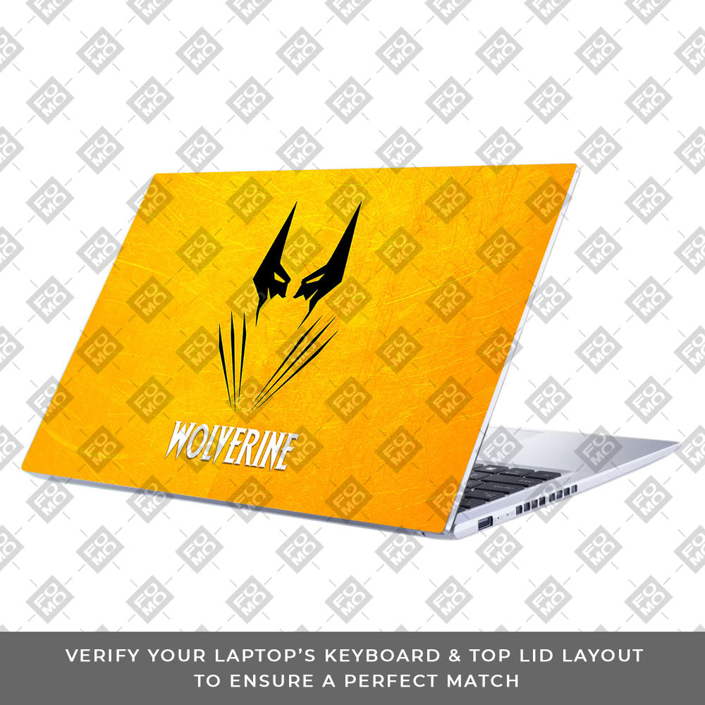 Wolverine with Yellow Background Asus Vivobook 15 X1502VA Laptop Skin