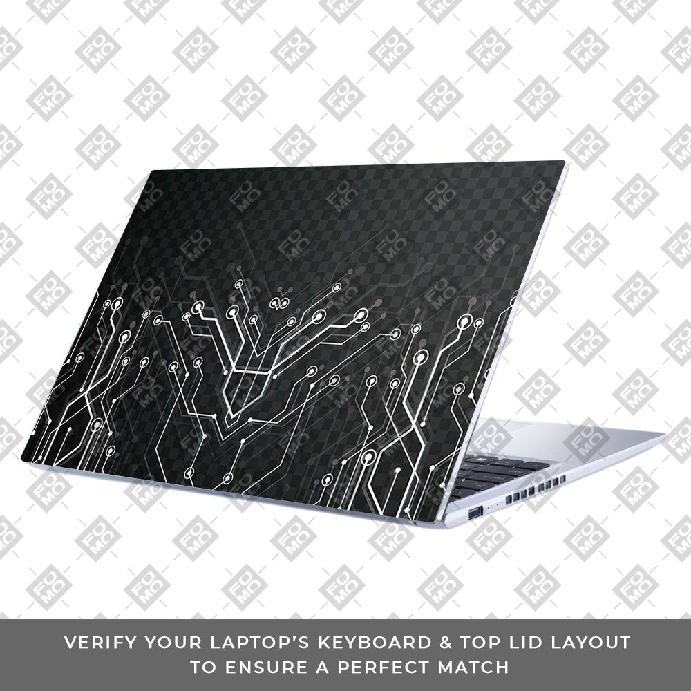 Black Digital Circuit Asus Vivobook 15 X1502VA Laptop Skin