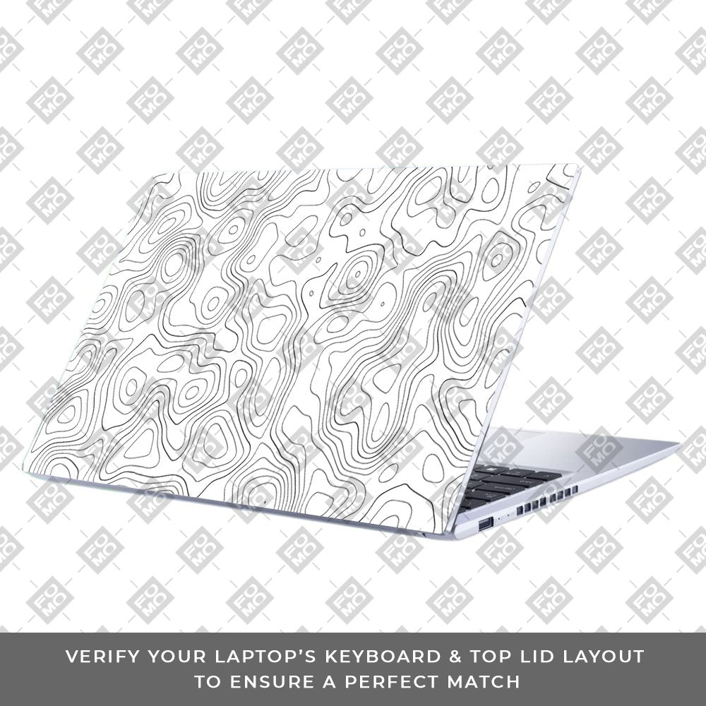 White Contour Design Asus Vivobook 15 X1502VA Laptop Skin