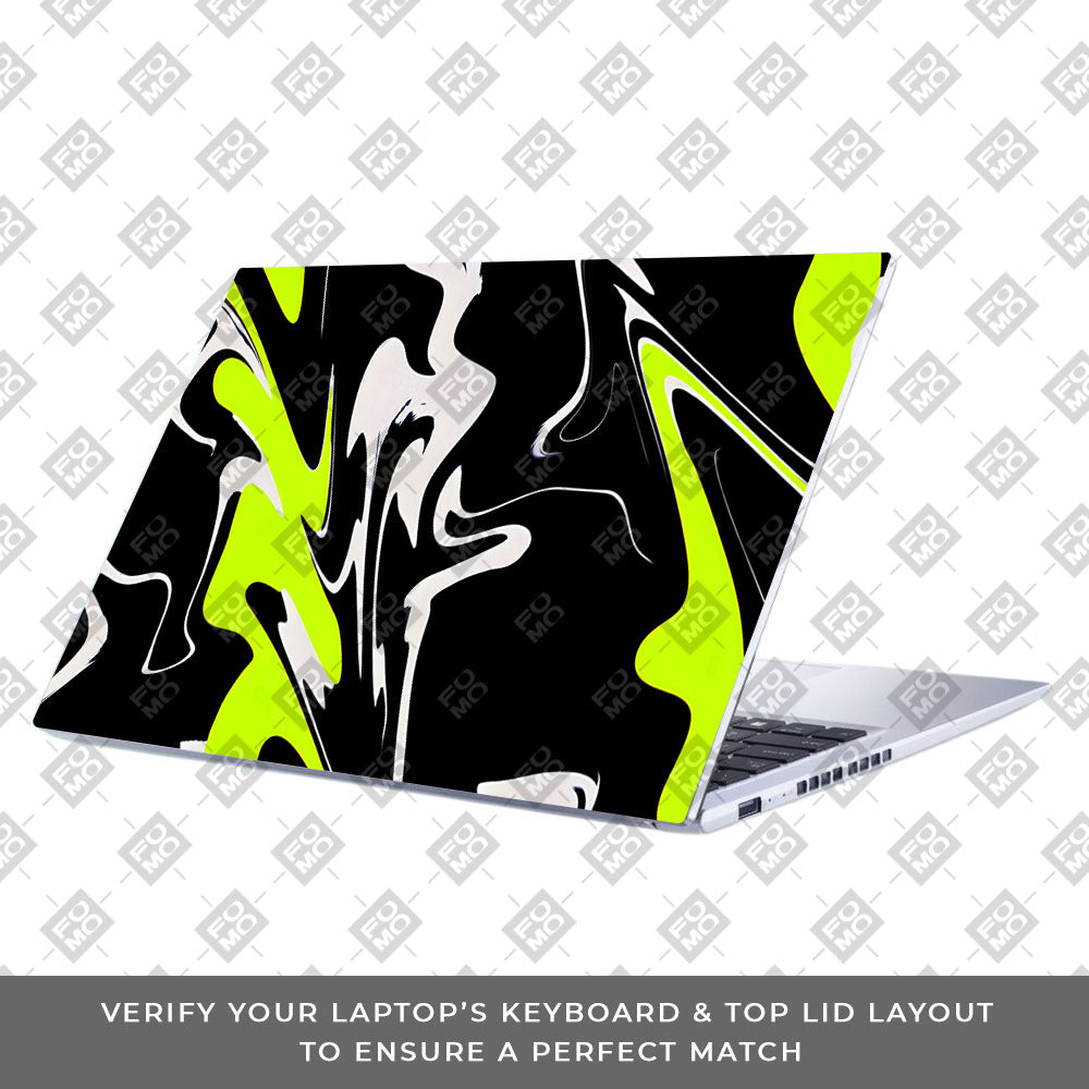 Neon Green and Black Patterns Asus Vivobook 15 X1502VA Laptop Skin