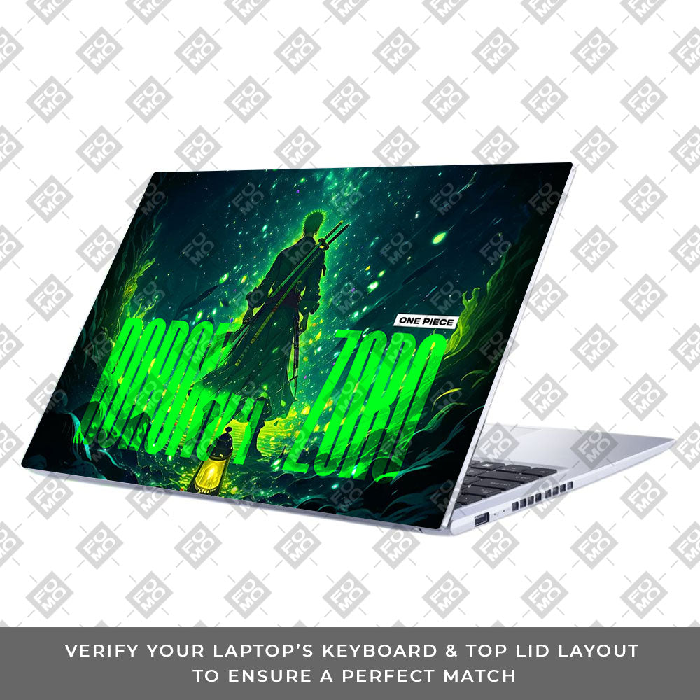 Roronoa Zoro Green Fury Asus Vivobook 15 X1502VA Laptop Skin