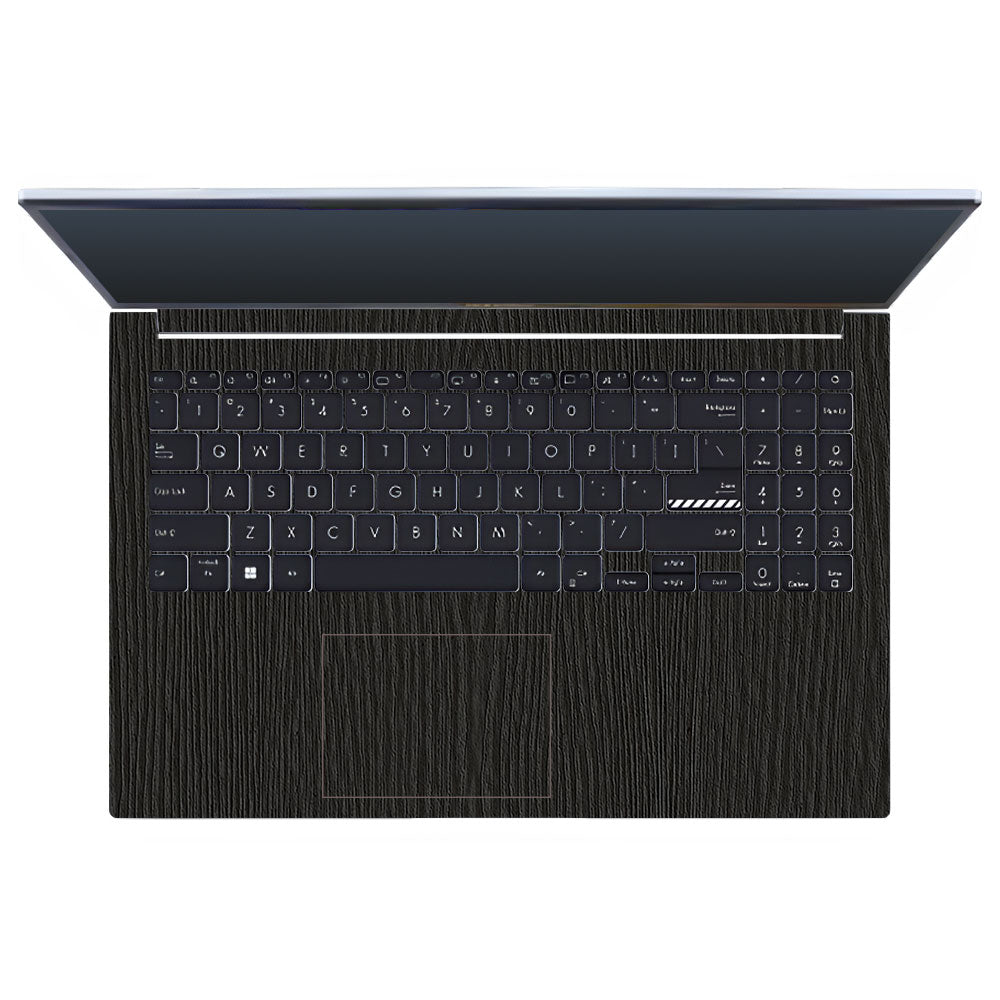 Textured Black Wood Asus Vivobook 15 X1502VA Laptop Skin
