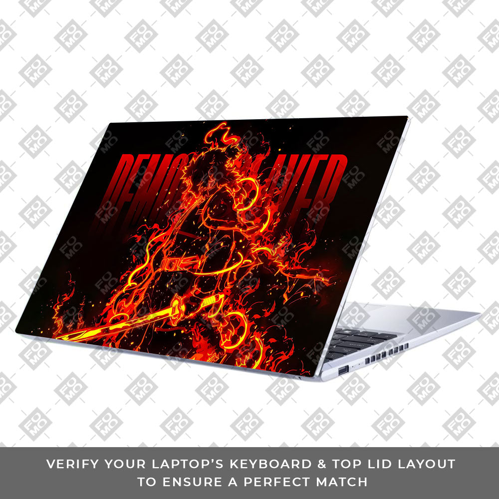 Rengoku Blazing Inferno Asus Vivobook 15 X1502VA Laptop Skin