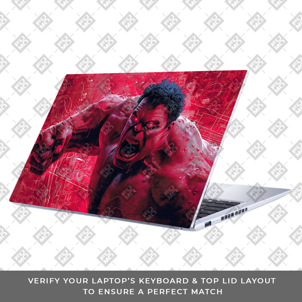 Gamma Rage Red Hulk Asus Vivobook 15 X1502VA Laptop Skin