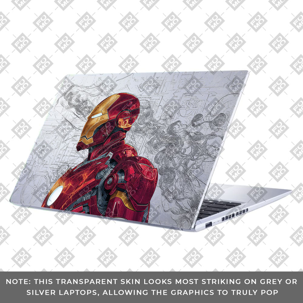 Transparent Futuristic Iron Man Asus VivoBook 15 X1502VA Laptop Skin