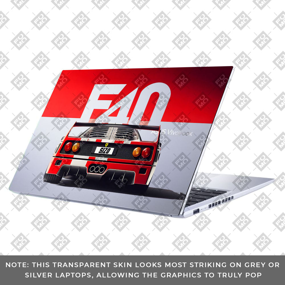 Transparent Ferrari F40 Asus VivoBook 15 X1502VA Laptop Skin