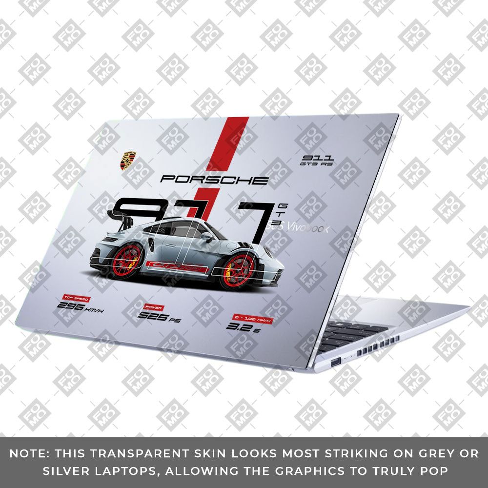 Transparent Porsche 911 GT3 RS Asus VivoBook 15 X1502VA Laptop Skin