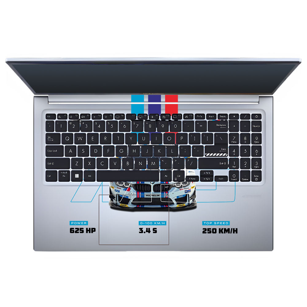Transparent BMW M5 Asus VivoBook 15 X1502VA Laptop Skin