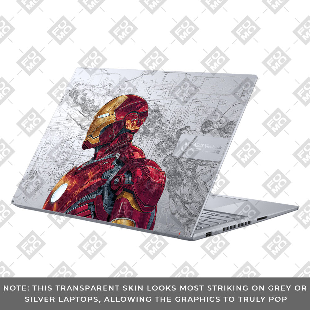 Transparent Futuristic Iron Man Asus VivoBook 16X K3605 Laptop Skin