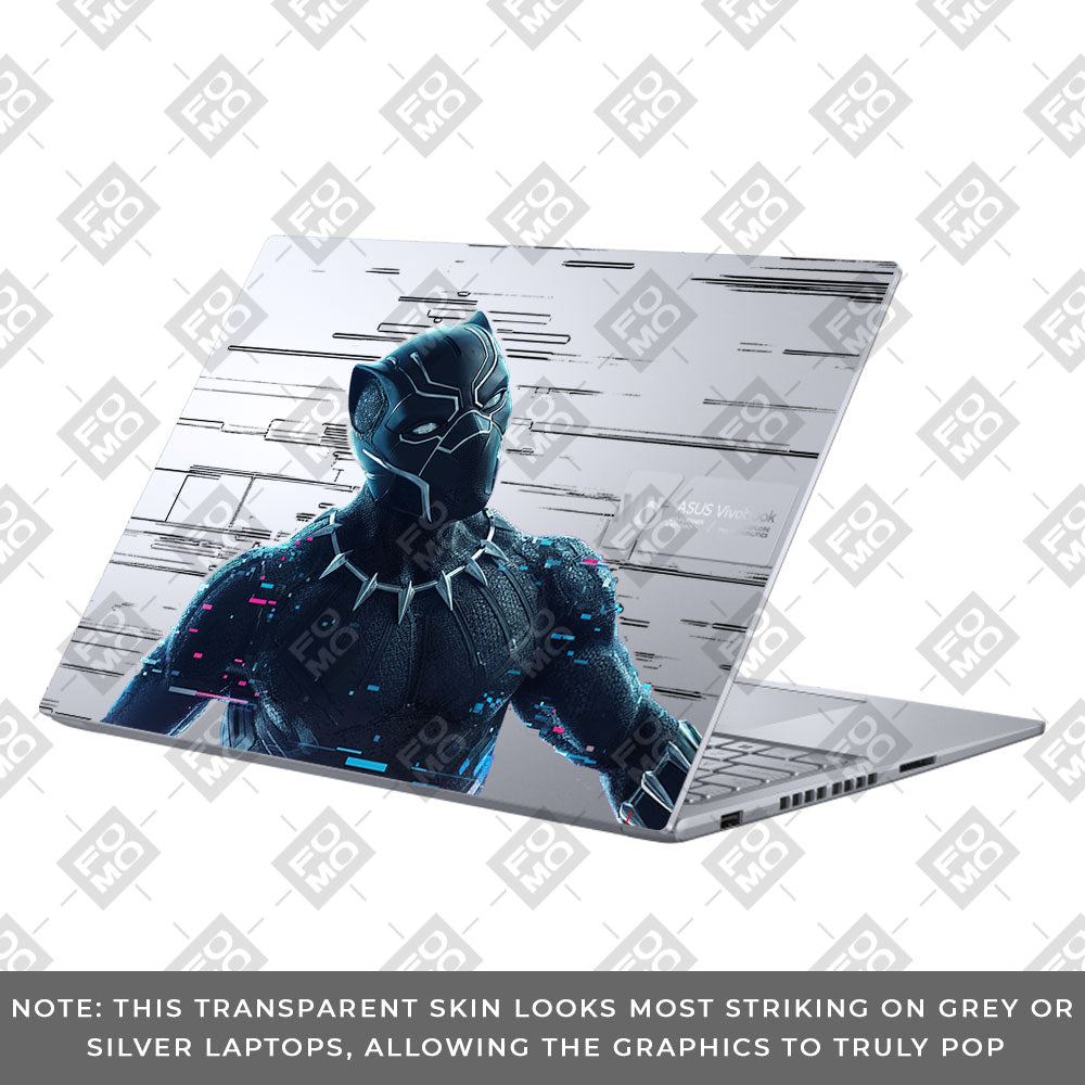 Transparent Glitchborne Panther Asus VivoBook 16X K3605 Laptop Skin