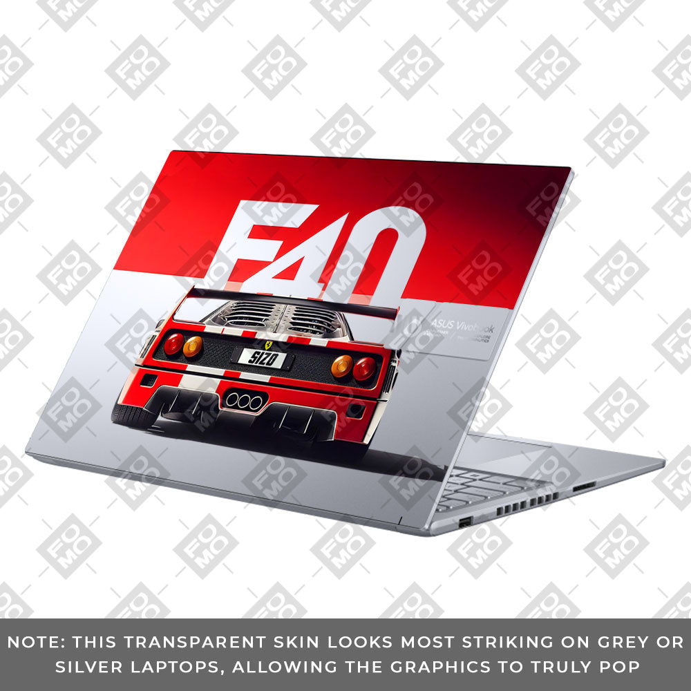 Transparent Ferrari F40 Asus VivoBook 16X K3605 Laptop Skin
