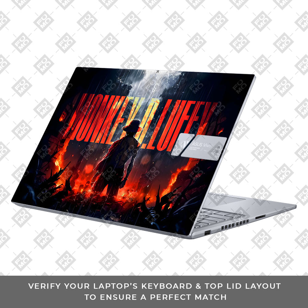 Monkey D. Luffy Blazing Red Asus VivoBook 16X K3605 Laptop Skin