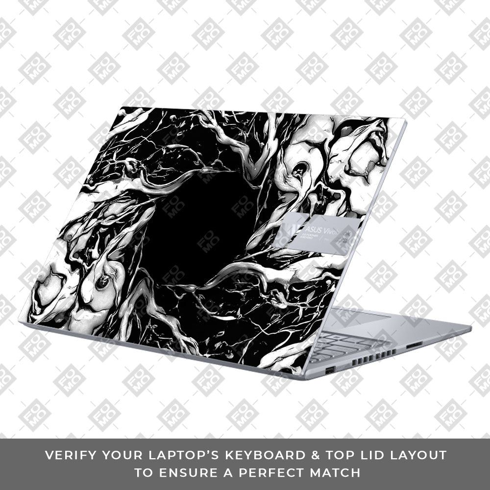 Spiderman Web Black Asus VivoBook 16X K3605 Laptop Skin
