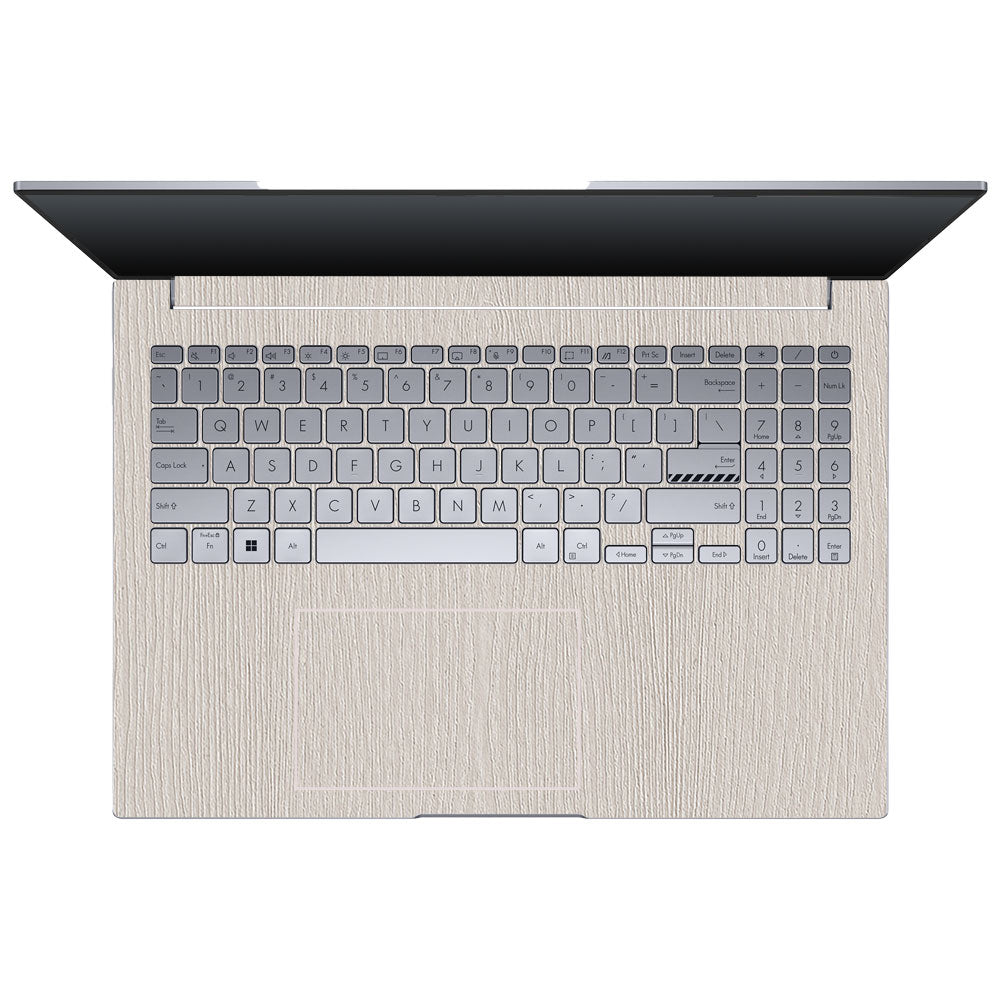 Textured White Wood Asus VivoBook 16X K3605 Laptop Skin
