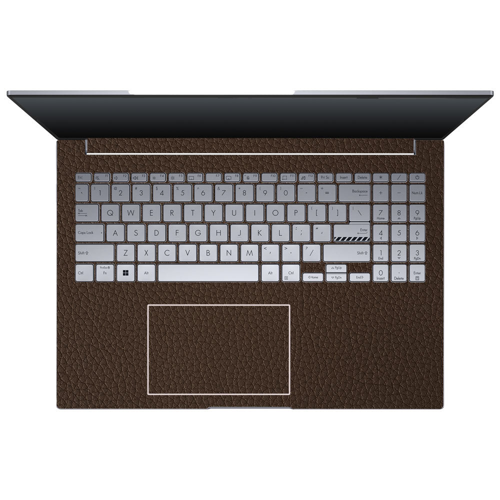 Textured Brown Leather Asus VivoBook 16X K3605 Laptop Skin