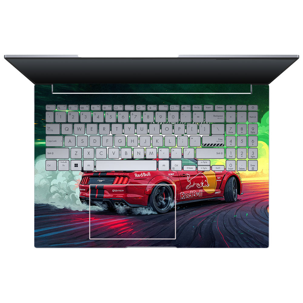 Mustang GT Red Bull Drift Beast Asus VivoBook 16X K3605 Laptop Skin